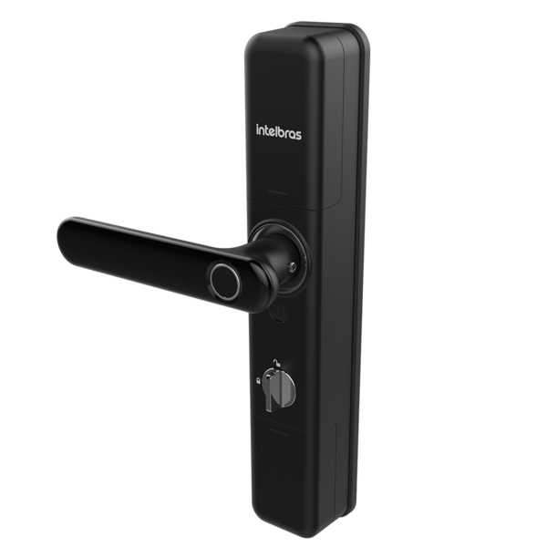 Fechadura Smart Intelbras Com Maçaneta Preta Mfr 7000