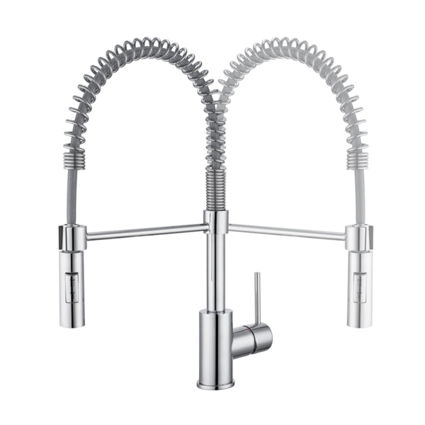Torneira Monocomando Gourmet de Pia para Cozinha com Bica Alta Flexível Cromada Tomas Delinia