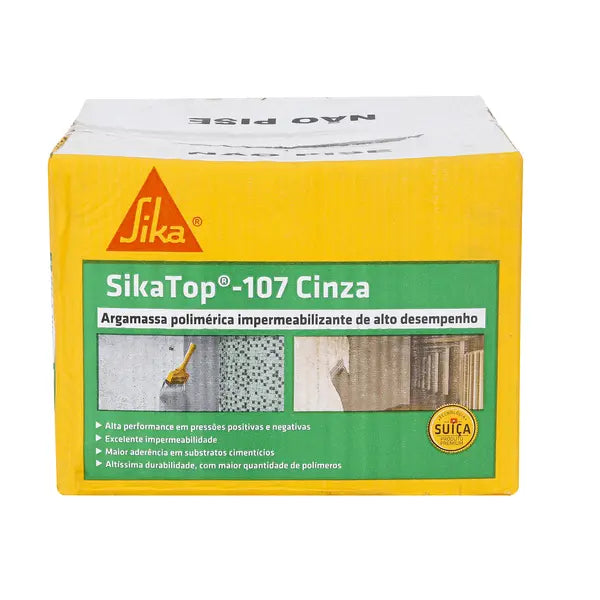 Argamassa Polimérica Impermeabilizante SikaTop 107 Flexível 18kg Cinza