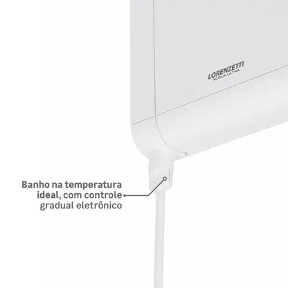 Chuveiro Elétrico Eletrônico 220V 6800w Branco Quadrado Acqua Duo Ultra Lorenzetti