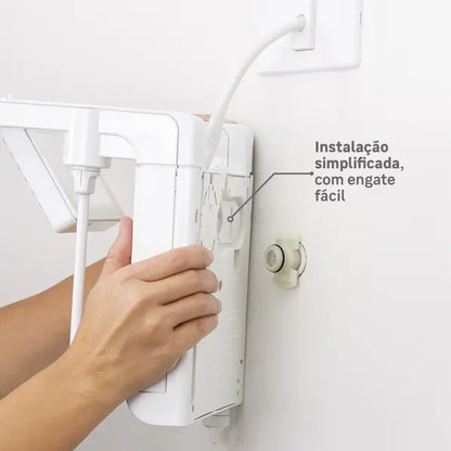 Chuveiro Elétrico Eletrônico 220V 6800w Branco Quadrado Acqua Duo Ultra Lorenzetti