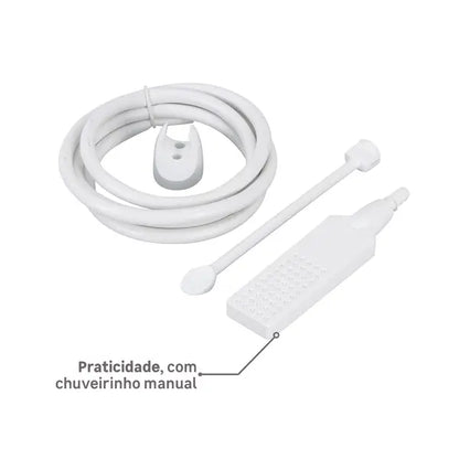 Chuveiro Elétrico Eletrônico 220V 6800w Branco Quadrado Acqua Duo Ultra Lorenzetti