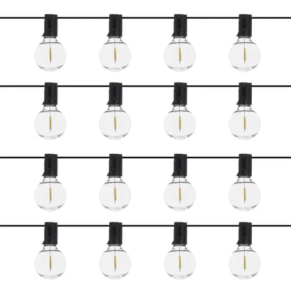 Cordão de Luz Preto Elétrico 16 Lâmpadas LED G40 Filamento 0,5W 8,3m 127V (110V) Inspire