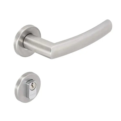 Fechadura para Porta de Entrada Pado Luma Escovado 55mm Aço Inox Chave Simples