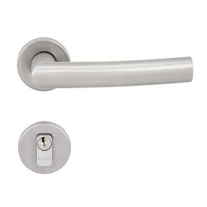 Fechadura para Porta de Entrada Pado Luma Escovado 55mm Aço Inox Chave Simples