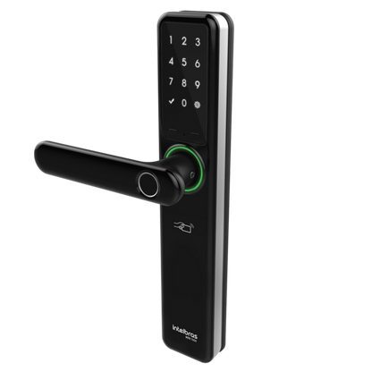 Fechadura Smart Intelbras Com Maçaneta Preta Mfr 7000