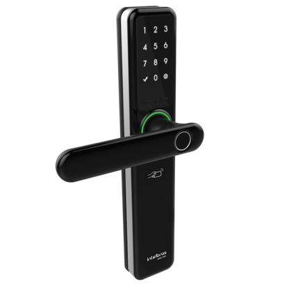 Fechadura Smart Intelbras Com Maçaneta Preta Mfr 7000