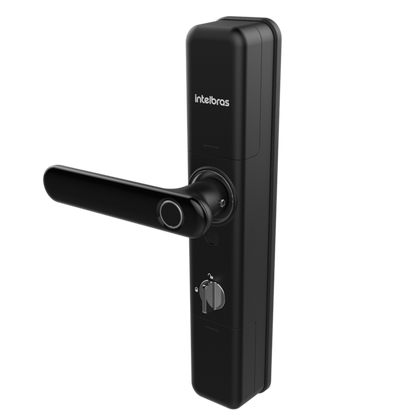 Fechadura Smart Intelbras Com Maçaneta Preta Mfr 7000