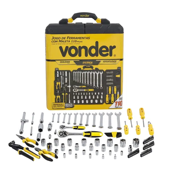 Kit de Ferramentas Vonder com Maleta 110 Peças 35.99.110.105