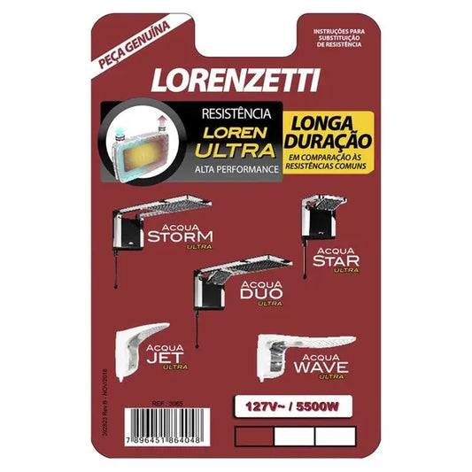 Resistência para Chuveiro 127V (110V) 5500W Acqua Storm e Acqua Star Lorenzetti