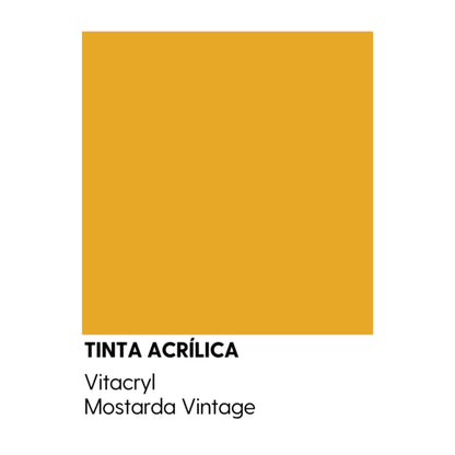Tinta Emborrachada Acetinada Amarelos - Mostarda Vintage - 3 6 Lts