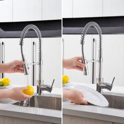 Torneira Monocomando Gourmet de Pia para Cozinha com Bica Alta Flexível Cromada Tomas Delinia