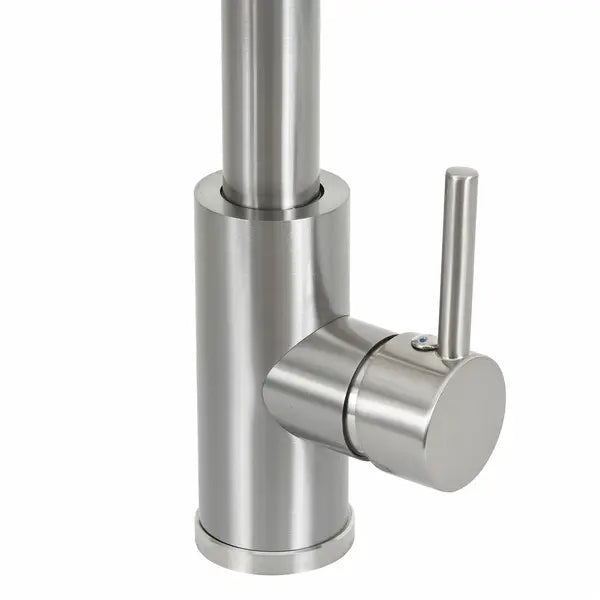 Torneira Monocomando de Pia para Cozinha com Bica Alta Extensível Inox Escovada Econocozi Jiwi